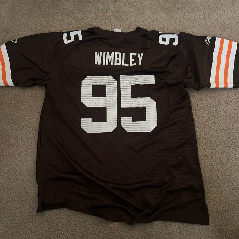 CLEVELAND BROWNS Jersey XL VTG REEBOK WIMBLEY Mesh NFL AFC AL Logo Pristine Rare - Picture 8 of 11